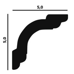 Потолочный плинтус под покраску Перфект Плюс P42 2000×50×50