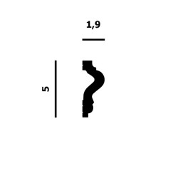 Молдинг под покраску Перфект Плюс P146 2000×50×19