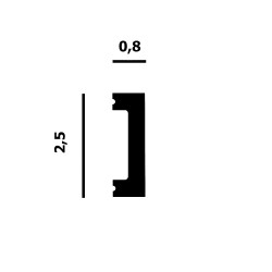 Молдинг под покраску Перфект Плюс P155 2000×25×8