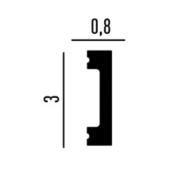 Молдинг под покраску Перфект Плюс P160 2000×30×8