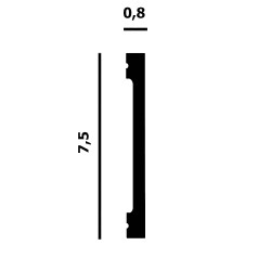 Молдинг под покраску Перфект Плюс P163 2000×75×8