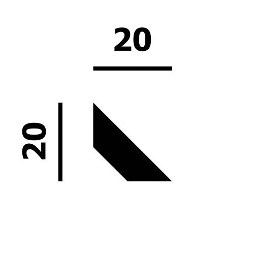 Молдинг под покраску Перфект Плюс P201 2000×20×20