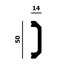 Молдинг под покраску Перфект Плюс P215 2000×50×14