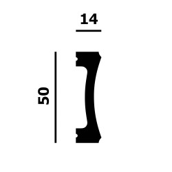 Молдинг под покраску Перфект Плюс P216 2000×50×14