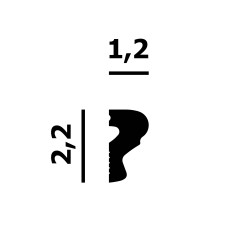 Молдинг под покраску Перфект Плюс P228 2000×22×12