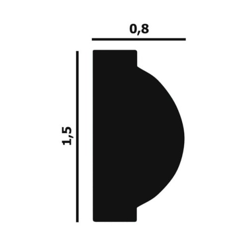 Молдинг под покраску Перфект Плюс P52 2000×15×8