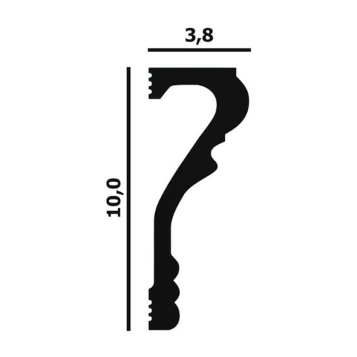 Молдинг под покраску Перфект Плюс P74 2000×100×38