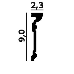 Молдинг под покраску Перфект Плюс P98 2000×90×23