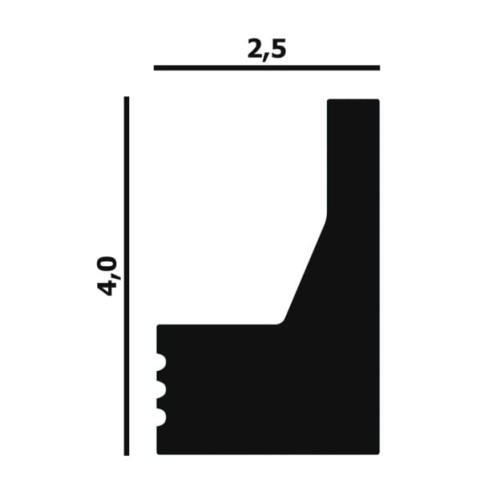 Молдинг под покраску Перфект Плюс P87 с подсветкой 2000×40×25