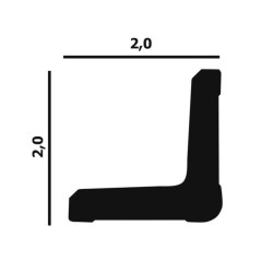 Молдинг угловой под покраску Перфект Плюс P11 2000×20×20
