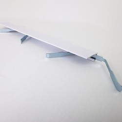 Микроплинтус алюминиевый TeckWood М-6 Белый Муар RAL 9016 2000×6×15