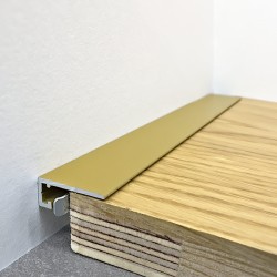 Микроплинтус алюминиевый TeckWood М-6 Золото Муар RAL 1036 2000×6×15