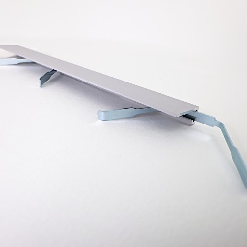 Микроплинтус алюминиевый TeckWood М-6 Серый Муар RAL 7047 2000×6×15