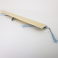 Микроплинтус алюминиевый TeckWood М-6 Слоновая кость Муар RAL 1015 2000×6×15