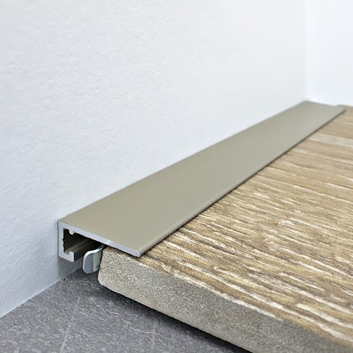 Микроплинтус алюминиевый TeckWood М-6 Титан Муар RAL 7048 2000×6×15