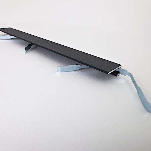 Микроплинтус алюминиевый TeckWood М-6 Черный Муар RAL 9005 2000×6×15 Микроплинтус алюминиевый TeckWood М-6 Черный Муар RAL 9005 2000×6×15