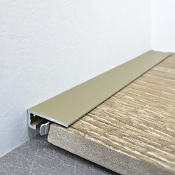 Микроплинтус алюминиевый TeckWood М-6 Шампань Муар RAL 1035 2000×6×15