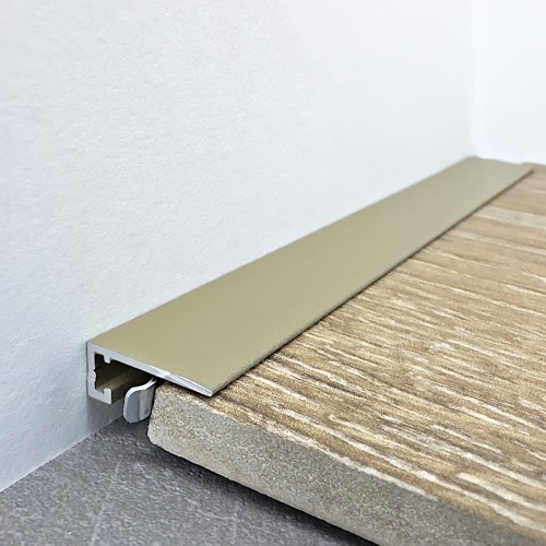 Микроплинтус алюминиевый TeckWood М-6 Шампань Муар RAL 1035 2000×6×15