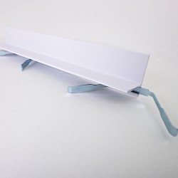 Микроплинтус алюминиевый TeckWood L-20 Белый Муар RAL 9016 2000×20×16