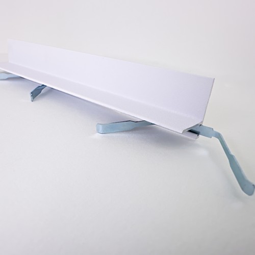 Микроплинтус алюминиевый TeckWood L-20 Белый Муар RAL 9016 2000×20×16