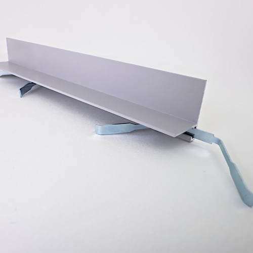 Микроплинтус алюминиевый TeckWood L-20 Серый Муар RAL 7047 2000×20×16