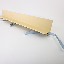 Микроплинтус алюминиевый TeckWood L-20 Слоновая кость Муар RAL 1015 2000×20×16