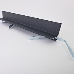 Микроплинтус алюминиевый TeckWood L-20 Черный Муар RAL 9005 2000×20×16