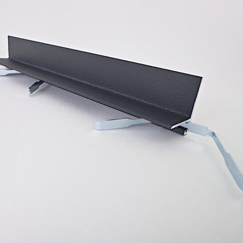 Микроплинтус алюминиевый TeckWood L-20 Черный Муар RAL 9005 2000×20×16