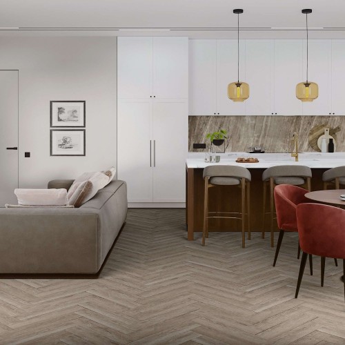 Кварцвиниловый SPC ламинат Damy Floor London Ливерпуль Liverpool 0137 венгерская елка 615×123×4