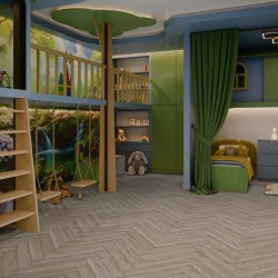 Кварцвиниловый SPC ламинат Damy Floor London Ливерпуль Liverpool 0137 венгерская елка 615×123×4