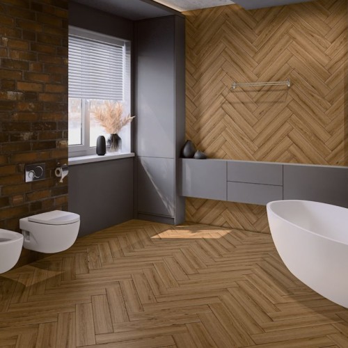 Кварцвиниловый SPC ламинат Damy Floor London Лидс Leeds 5246-10 венгерская елка 615×123×4