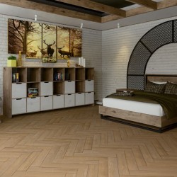 Кварцвиниловый SPC ламинат Damy Floor London Брайтон Brighton 5248-8 венгерская елка 615×123×4