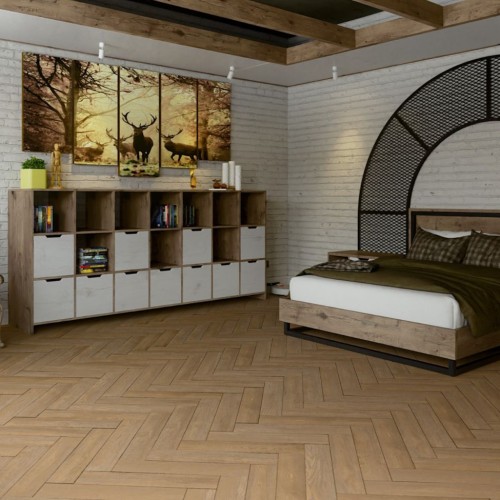 Кварцвиниловый SPC ламинат Damy Floor London Брайтон Brighton 5248-8 венгерская елка 615×123×4