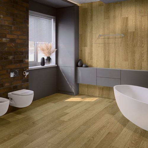 Кварцвиниловый SPC ламинат Damy Floor Family Дуб Золотой Golden Oak 190902EL-07F 1220×180×4