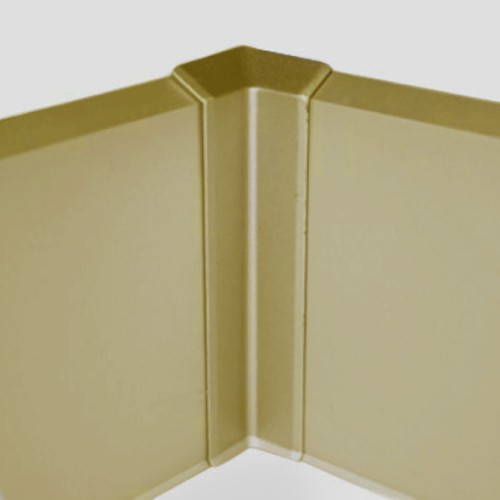Угол алюминиевый внутренний для плинтуса Modern Decor золото матовое 70 мм