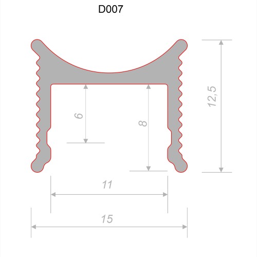 Профиль алюминиевый теневой разделительный Decaro D007 черный 3000×12,5×15 Профиль алюминиевый теневой разделительный Decaro D007 черный 3000×12,5×15