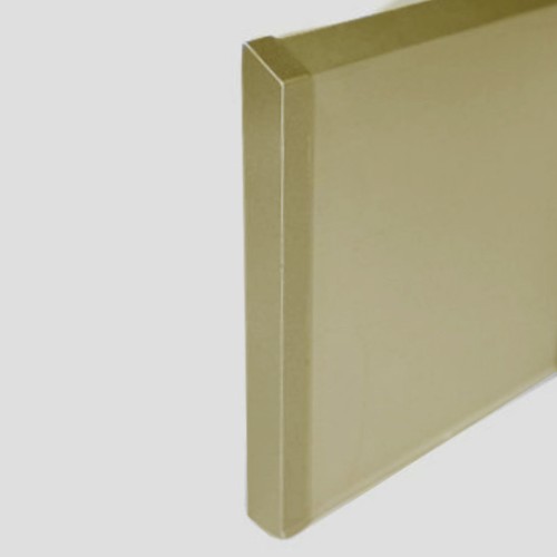 Заглушка алюминиевая для плинтуса Modern Decor прямая матовое золото 100 мм 2 шт/уп