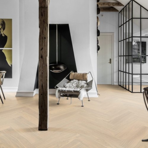 Инженерная доска Kahrs Дуб AB Creme White 111PABEKFVKE600 Calm венгерская елка 600×120×11