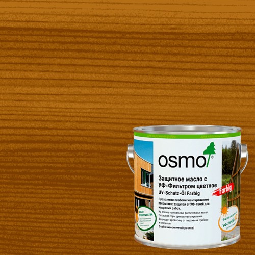 Масло для дерева Osmo UV-Schutz-Ol Farbig цвет 431 Кедр натур шелковисто-матовое 0,22 л Масло для дерева Osmo UV-Schutz-Ol Farbig цвет 431 Кедр натур шелковисто-матовое 0,22 л