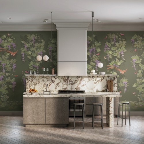 Панно Loymina Панорама Шинуазри: райский сад PNR3 015 3×1 Панно Loymina Панорама Шинуазри: райский сад PNR3 015 3×1