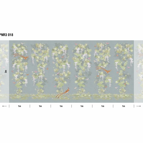 Панно Loymina Панорама Шинуазри: райский сад PNR3 018 3×1 Панно Loymina Панорама Шинуазри: райский сад PNR3 018 3×1