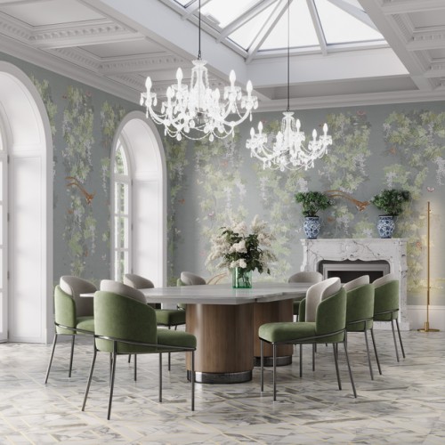 Панно Loymina Панорама Шинуазри: райский сад PNR3 018 3×1 Панно Loymina Панорама Шинуазри: райский сад PNR3 018 3×1