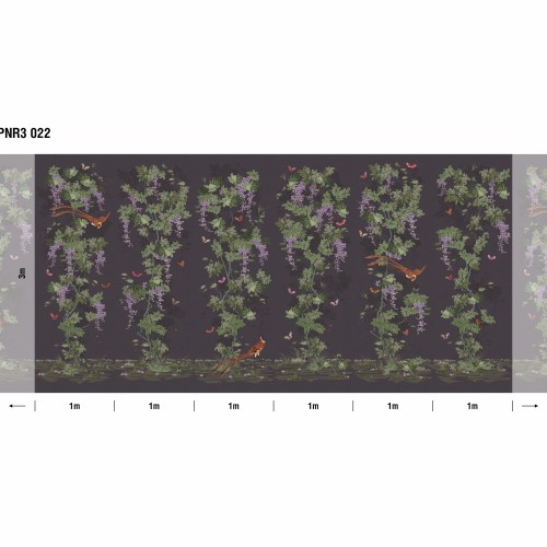 Панно Loymina Панорама Шинуазри: райский сад PNR3 022 3×1 Панно Loymina Панорама Шинуазри: райский сад PNR3 022 3×1