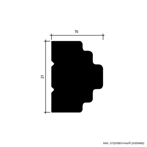 Молдинг под покраску Европласт 6.51.810 2000×21×15