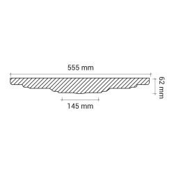 Потолочная розетка под покраску Европласт 1.56.015 55,5 см