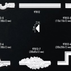 Молдинг из полиуретана под покраску Decomaster 97012 2400×25×12