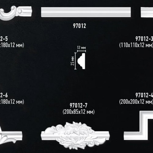Молдинг из полиуретана под покраску Decomaster 97012 2400×25×12