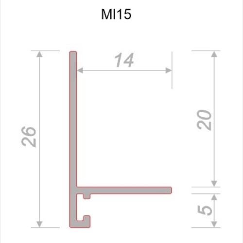 Микроплинтус алюминиевый Decaro ML15A Black 2000×20×15 Микроплинтус алюминиевый Decaro ML15A Black 2000×20×15