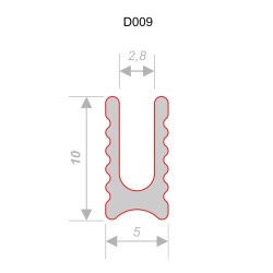 Профиль алюминиевый теневой разделительный Decaro D009A Black черный 3000×5×10