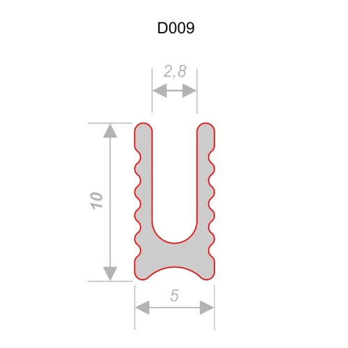Профиль алюминиевый теневой разделительный Decaro D009A Black черный 3000×5×10